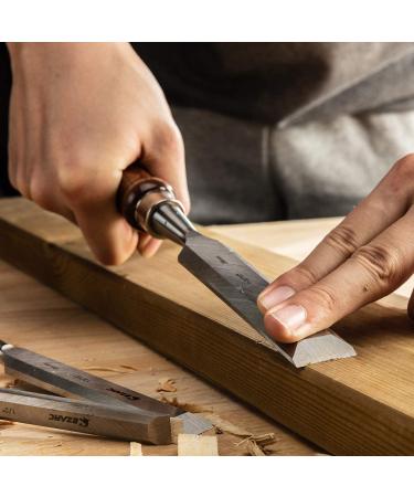 EZARC 6 Pieces Wood Chisel Tool Sets Woodworking Carving Chisel Kit with Premium Wooden Case for Carpenter Craftsman Gift for Men - Buy Online on GoSupps.com