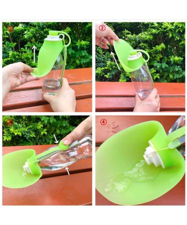 Petsoign Portable Dog Water Bottle - Travel Silicone Drinking Bottle for Outdoor Use (Green) - Buy Online on GoSupps.com