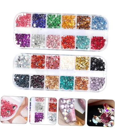  Ipetboom Ipetboom 2 Dozen Nail Art Decorations Handmade 3D Nail Studs Colorful Manicure Jewelry - Buy Online on GoSupps.com