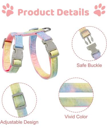 Rainbow Pinenuts Cat Harness and Lead Set | Escape Proof | Adjustable Collar | Outdoor Walking - Buy Online on GoSupps.com