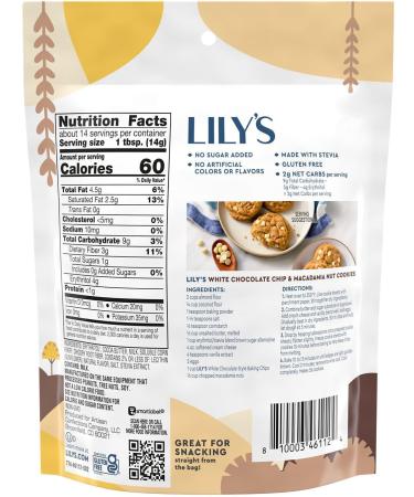 Lily's White Chocolate Style No Added Sugar Baking Chips Bag 7 oz (Pack of 2) Bundle With Snack Scout Measuring Spoon - Buy Online on GoSupps.com