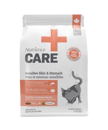Nutrience Care Sensitive Skin & Stomach Hypoallergenic Cat Food Salmon & Pumpkin 2.27 kg (5 lb) 2.27 kg (Pack of 1)