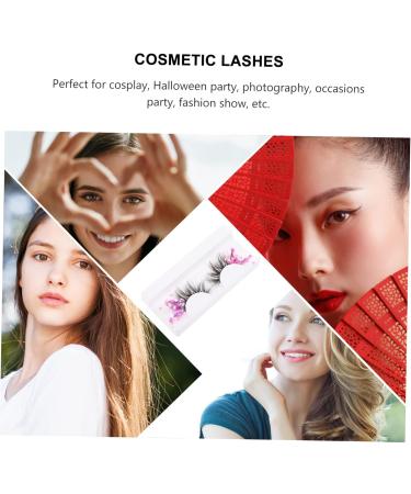 Housoutil 1 Pair Fake Eyelashes Sequin Eyelashes False Eyelashes Women Glitter Eyelashes Colored Lash Extensions Costume Eyelashes Rainbow Eyelashes Glitter Binder Fiber 3d Fluorescence - Buy Online on GoSupps.com