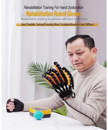 2nd Generation Upgrade Self-Training Rehabilitation Robot Gloves Stroke Hand Splint Manual Training Pneumatic Finger Training(Size:L Code Color:Right Hand) L code right hand - Buy Online on GoSupps.com