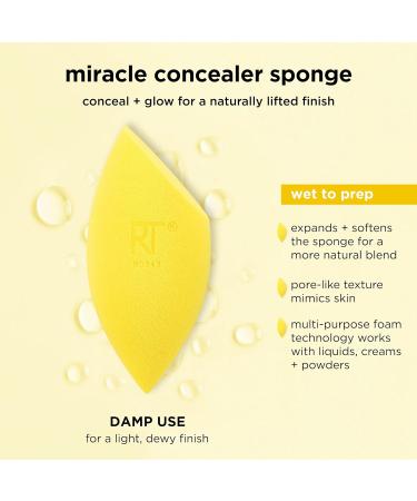 Real Techniques Miracle Complexion Sponge + Concealer Sponge Duo Makeup Blending Sponges For Foundation & Concealer Offers Light To Medium Coverage Natural Dewy Makeup Latex-Free Foam 2 Count 2 count (Pack of 1) Miracle Complexion Sponge and Concealer Spo - Buy Online on GoSupps.com