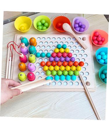 Nuobesty 8 STK Wooden Tweezers & Tongs - Ideal Early Learning Tools for Kids Snack Serving & Kitchen Use - Buy Online on GoSupps.com