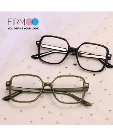 Shop Firmoo Prescription Reading Glasses 1.00x-3.00x for Men & Women - Round Blue Light Filter TR90 - Stylish Black Frames - Buy Online on GoSupps.com
