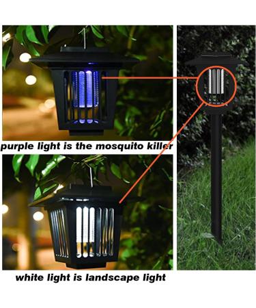 Outdoor Solar Bug Zapper 2 Pack - LED Mosquito Killer for Indoor & Garden Use - Buy Online on GoSupps.com