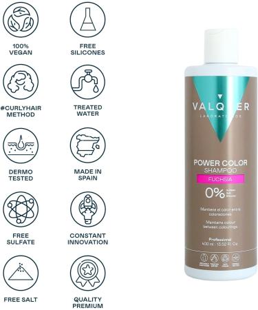 Valquer Laboratorios Valquer PowerColor Vegan SulfateFree Shampoo Color Enhancer For Colored Hair 400 ml Color Protection - Buy Online on GoSupps.com