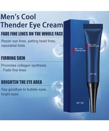 Men's Eye Cream - Anti Aging Caffeine Gel for Dark Circles & Puffiness | Hydrating Peptide Formula for Wrinkles & Bags - Buy Online on GoSupps.com