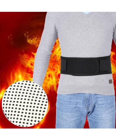 Self-Heating Tourmaline Magnetic Therapy Waist Belt for Back Pain Relief Black Lumbar Support | International Shipping - Buy Online on GoSupps.com