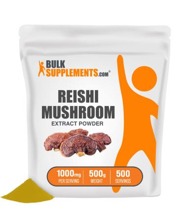 BULKSUPPLEMENTS.COM Reishi Mushroom Extract Powder - Mushroom Supplements for Immune Support Superfood - 1000mg of Ganoderma Lucidum Extract per Serving Gluten Free (500 Grams - 1.1 lbs) 1.1 Pound (Pack of 1)