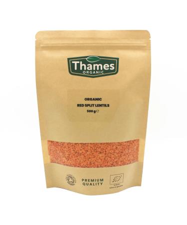 Organic Red Split Lentils - High Fibre High Protein No Additives No Preservatives Raw Vegan GMO-Free Certified Organic - Perfect for Soups Curries - Thames Organic 500g 500 g (Pack of 1) - Buy Online on GoSupps.com