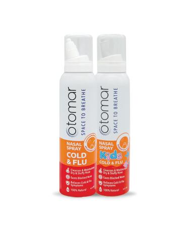 OTOMAR Family FLU Nasal Sprays: 1x4.2oz Cold & Flu + 1x4.2oz Cold & Flu Kids - Buy Online on GoSupps.com