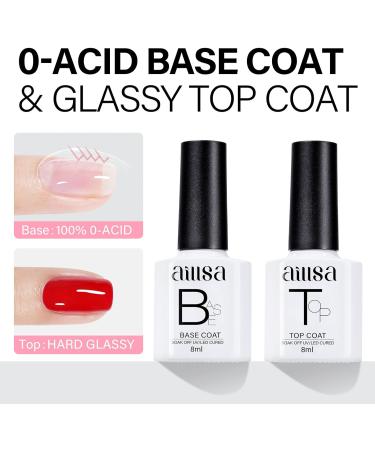 AILLSA Red Gel Nail Polish Set Burgundy Red White Sparkle Gel Polish with Base and Top Coat Valentine's Day Gift Red Sliver Glitter Nail Polish Gel Winter colors Soak Off U V Gel Starter Kit A6-candy Cane - Buy Online on GoSupps.com