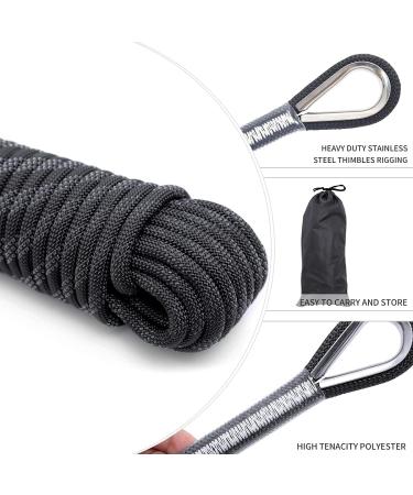XINSHUNCAN 12mm Outdoor Climbing Rope - Static Rock Climbing & Tree Rappelling - Nylon Rope for Ice Climbing & Fire Rescue - 32ft with Steel Hooks - Buy Online on GoSupps.com