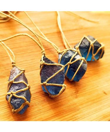 Raw Blue-green Fluorite Crystal Pendant Necklace with Reiki Chakra Healing Treatment - Buy Online on GoSupps.com