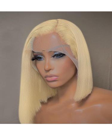 Dorosy 613 Blonde Bob Wig Human Hair 13x4 Lace Front Wig for Black Women | Pre Plucked Short Bob Wig with Baby Hair (8 inch) - Buy Online on GoSupps.com