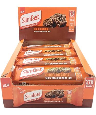 SlimFast Choc Orange Meal Replacement Snack Bars 60g (12 Count) - Pack of 1 - Buy Online on GoSupps.com