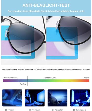 Lanomi Bifocal Reading Glasses for Men & Women - Metal Blue Light Filter UV400 Protection Black Frame Brown Lens 2.5 Dioptria - International Shipping Available - Buy Online on GoSupps.com
