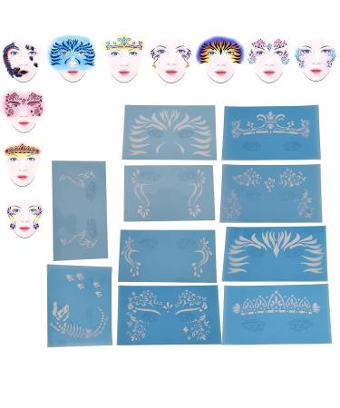 Reusable Face Painting Templates - 10 Safe Eco-Friendly Sheets for Parties & Stage Appearances - Buy Online on GoSupps.com