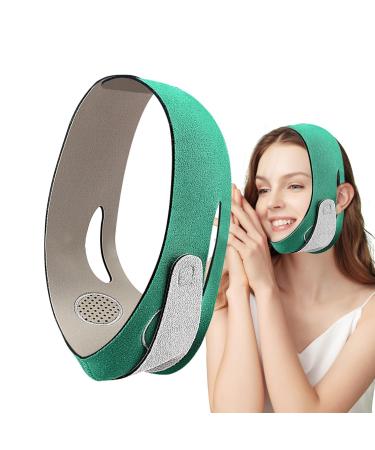 Face Lift up Belt - Breathable Elastic Face Tape Face Belts - V Lines Face Lifting Strap Sleeping Masque Strap for Women Green