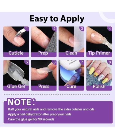 Gel Nail Kit - BTArbox Coffin Soft Gel Nail Tips 300PCS with Glue & Primer | Nail Lamp & Acrylic Extension for Fast Manicure - Buy Online on GoSupps.com