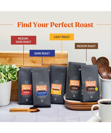 BulletProof Coffee Original Medium Roast Whole Bean 12 oz - Premium Quality Coffee - Buy Online on GoSupps.com