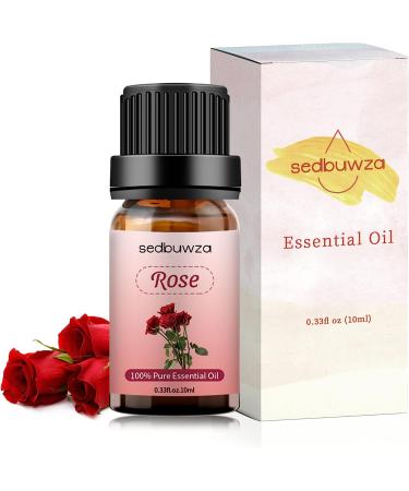Sedbuwza 100% Pure Organic Rose Essential Oil for Aromatherapy - 0.33 Fl Oz (Pack of 1) - Ideal for Diffusers, Humidifiers, Soaps, Candles, and Perfumes - Buy Online on GoSupps.com
