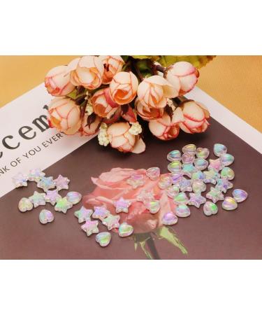 Tupalizy 100PCS Mini Acrylic Heart and Star Beads for Jewelry Making - White | DIY Crafts for Valentine, Christmas, Birthday Gifts - Buy Online on GoSupps.com