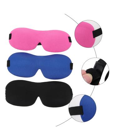 FOMIYES 12 Pcs 3D Silk Sleep Masks - Eye Covers for Kids & Adults Satin Blindfolds for Travel & Sleep Assorted Colors - Buy Online on GoSupps.com
