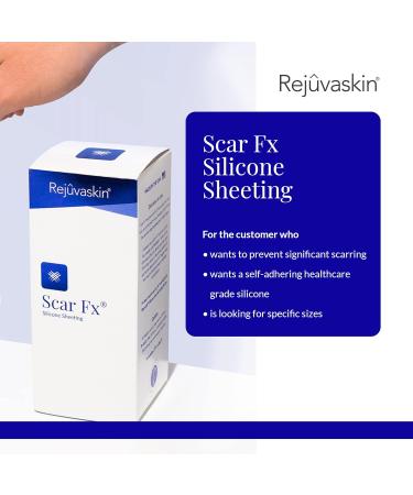 Rejuvaskin Scar Fx Silicone Sheeting - 1x12 Inch Silicone Scar Tape for Surgery Recovery - Physician Recommended for Scar Reduction - Buy Online on GoSupps.com