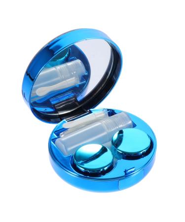 Homsfou 1 set of colored contact lenses contact case eye contact case mirror film contact lens container eye lens organizer luxurious holder holiday needs care box travel container