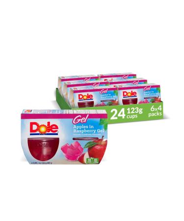 Dole Fruit Bowls Apples in Raspberry Gel Gluten Free Snacks for Lunch Fruit Cups Healthy Snacks for Adults Everyday School Snacks for Kids 123g 24 Cups Apples in Raspberry Gel 123g (Pack of 24)