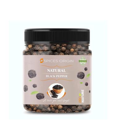 Spices Origin Whole Black Pepper | Thellissery Sabut Kali Mirch| Peppercorn | 250g | Finest Hand Picked Quality_Packing May Vary