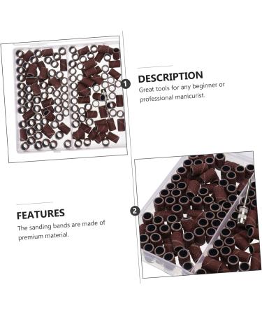 Beavorty 1 Box boxed manicure circle nail sanding band Nail Art Sand bands Professional Manicure Polishing girls' accessories Nail Accessories Resin abrasive cloth sleeve polisher 1.27x0.8cm Brown - Buy Online on GoSupps.com