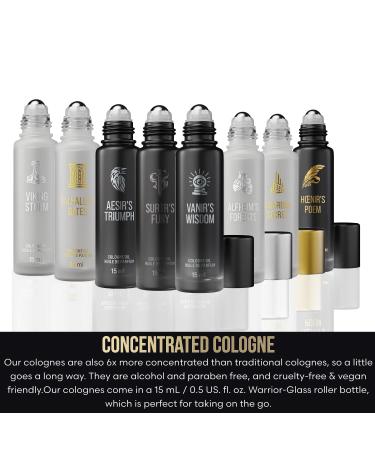 Concentrated Cologne for Men by Beard Struggle - 6x More Longer Than Traditional Colognes - Gold Collection - Valhalla's Gates - Mens Cologne 15 mL / 0.5 US. fl. oz. Glass Roller Bottle - Buy Online on GoSupps.com