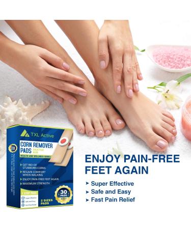 TXL Active Feet Corn Remover 30 Pack - Fast & Easy Toe Corn Removal with Cushioning Protection - One Step Corn Removers for Feet and Toes - Buy Online on GoSupps.com