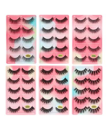 UAMOU 2-50 Boxes Eyelashes faux mink lashes natural 3d mink eyelashes volume false lashes in bulk cilios Cheerfully (Color : MIXED G5 Size : 2 Boxes)