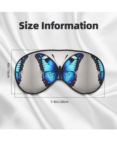 Blue Butterfly Print Eye Mask - Double-Sided Soft Light Blocking for Enhanced Sleep Quality - Buy Online on GoSupps.com