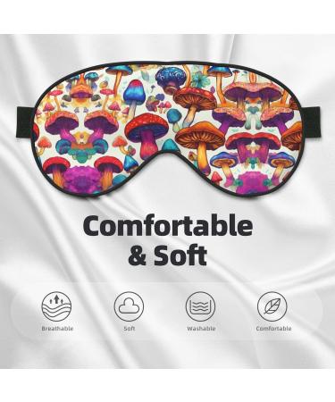 SSIMOO Wild Mushroom Print Eye Mask | Ultra-Soft Light-Blocking | Comfort & Restful Sleep - International Shipping - Buy Online on GoSupps.com