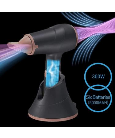 Cordless Hair Dryer Wireless Portable Blow Dryer Hot and Cold Wind Fast Charge 5000mAh Rechargeable Battery 2 Speed Adjustmen with Removable Nozzle for Travel Blowing Hair Painting Drying Out - Buy Online on GoSupps.com