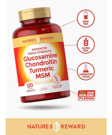 Nature's Reward Glucosamine Chondroitin Triple Strength - 120 Caplet - Buy Online on GoSupps.com