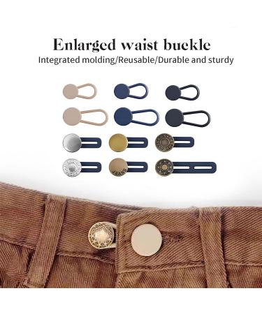 SULIVES 12 Pcs Button Extender for Trousers - Adjustable Waist Extender for Men and Women - Eco-Friendly and Stylish Trouser Waist Extender Set - Buy Online on GoSupps.com
