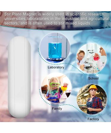 PTFE Magnetic Stir Bars for Laboratory Stirrers - White 30mm/1.18 Inch - Set of 8 - Buy Online on GoSupps.com