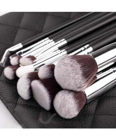 15 Pc Multifunctional Makeup Brush Set - Portable Tools for Face & Eye Makeup - Brown - Buy Online on GoSupps.com