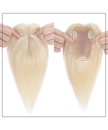 Premium Clip-in Real Hair Extensions | 7A Remy Hair Topper | Thickening Toupet | Platinblond 60# - 25cm - Buy Online on GoSupps.com