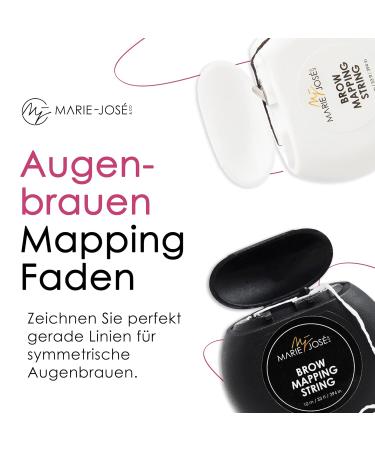Brow Mapping String Set - 2x10m Black & White | PMU Microblading Eyebrow Color & Henna - Includes 10 Latex Finger Caps - Buy Online on GoSupps.com