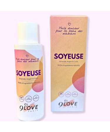 9LOVE Silky Stretch Mark Pregnancy Oil - To Apply From the First Weeks - Sweet Almond and 6 Natural Ingredients Including Argan and Calendula (100 ml) - Buy Online on GoSupps.com