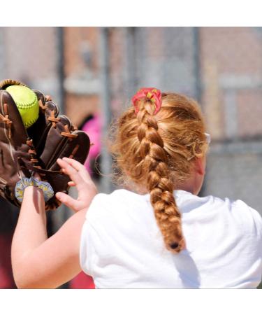 Willbond Softball Hair Scrunchies - Set of 8 Elastic Sport Hair Bands for Girls, Women, Players, Coaches, and Teams - Buy Online on GoSupps.com